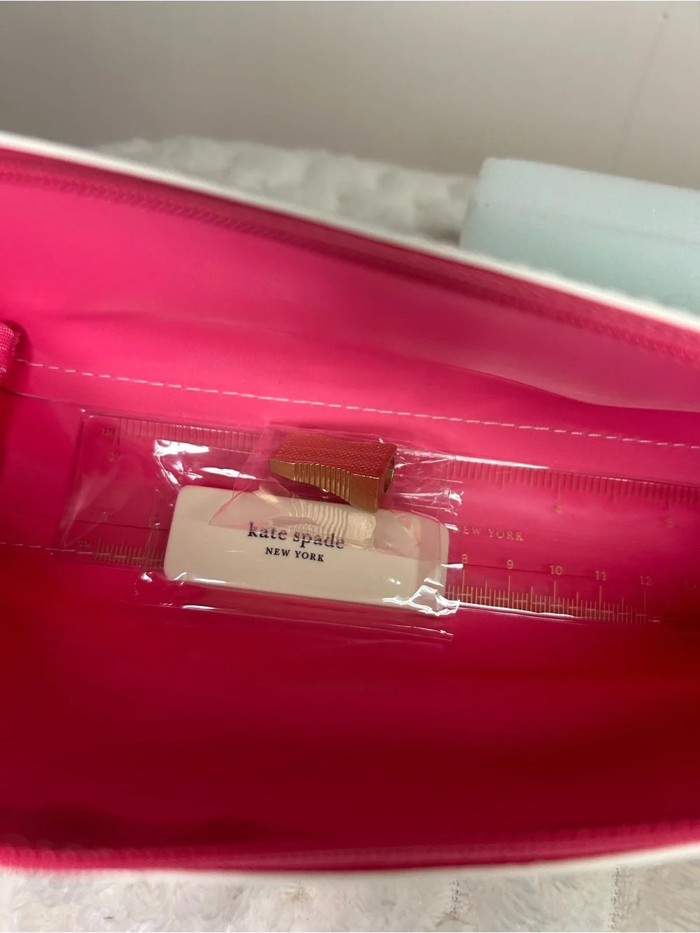 Kate Spade Peony Floral Pencil Pouch w/ Accessories